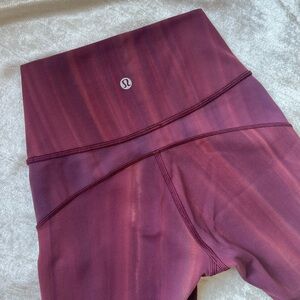 Lululemon Red/Maroon In Movement Leggings
